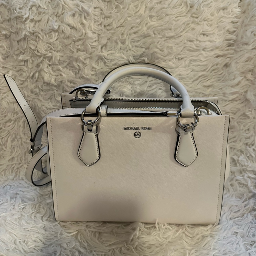 Michael Kors Cream Satchel Bag